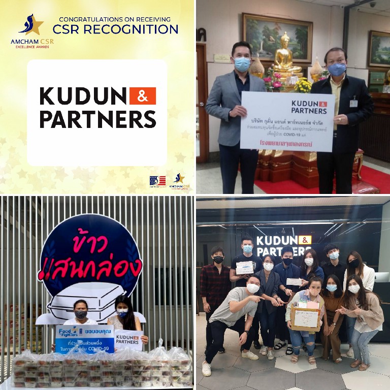 Kudun and Partners is recognized for its CSR efforts in the AMCHAM CSR Excellence Awards 2021 by The American